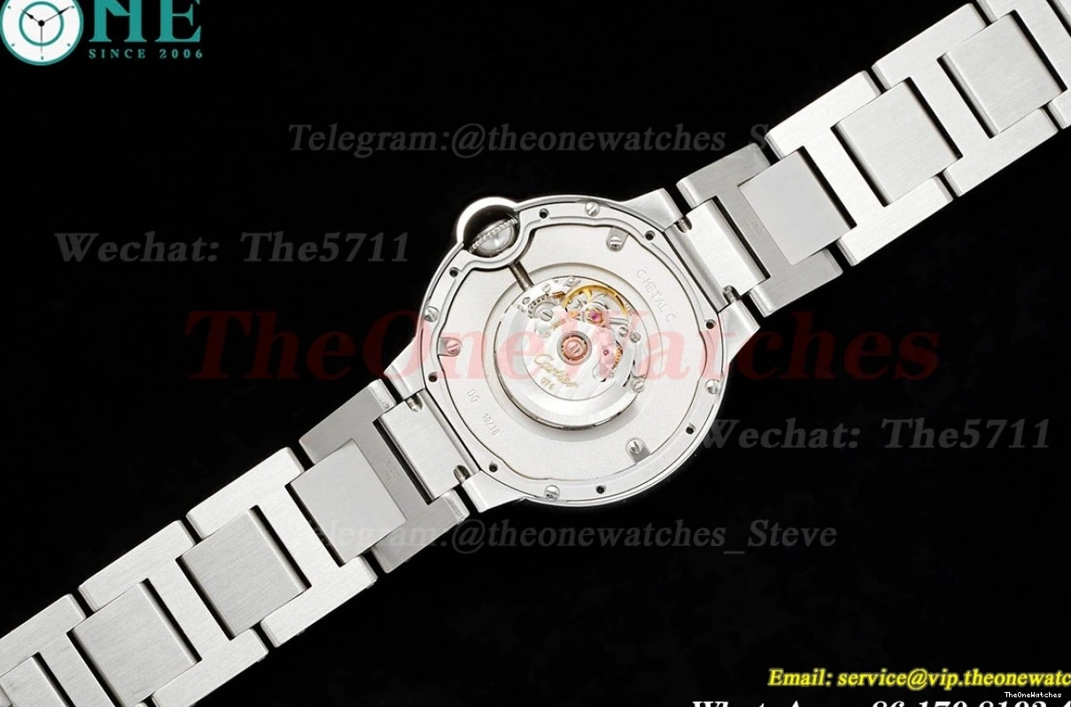 36mm 3KF De Cartier SS A076 Stk Bleu SS Ballon Pink 0217